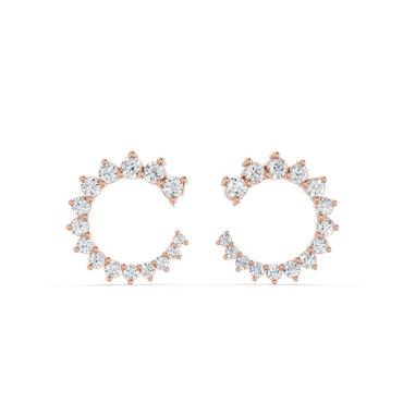 Pavé Lab Grown Sapphire Huggie Hoops