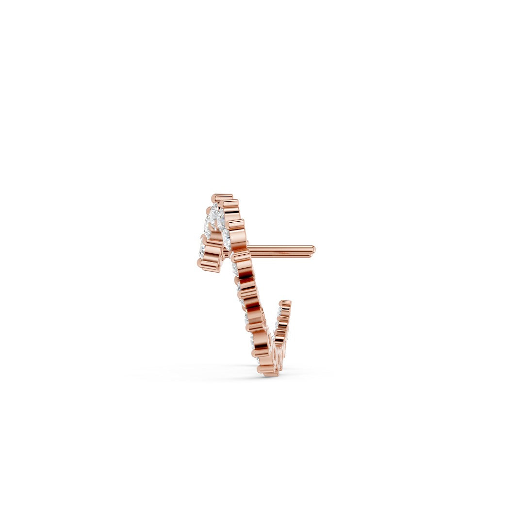 Pavé Lab Grown Sapphire Huggie Hoops