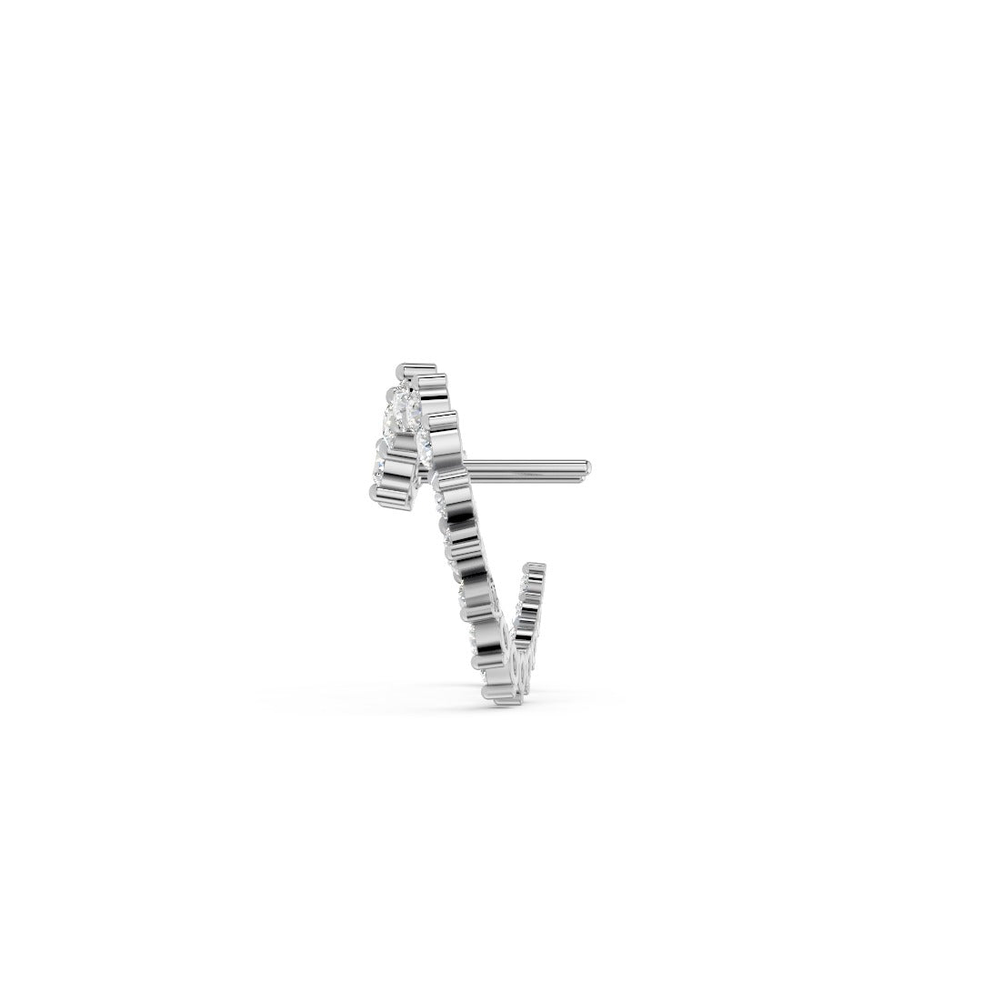 Pavé Lab Grown Sapphire Huggie Hoops
